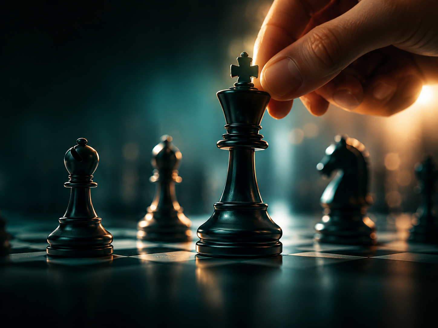 Chess pieces representing strategic planning