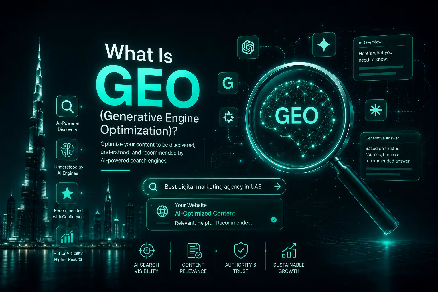 Generative engine optimization concept